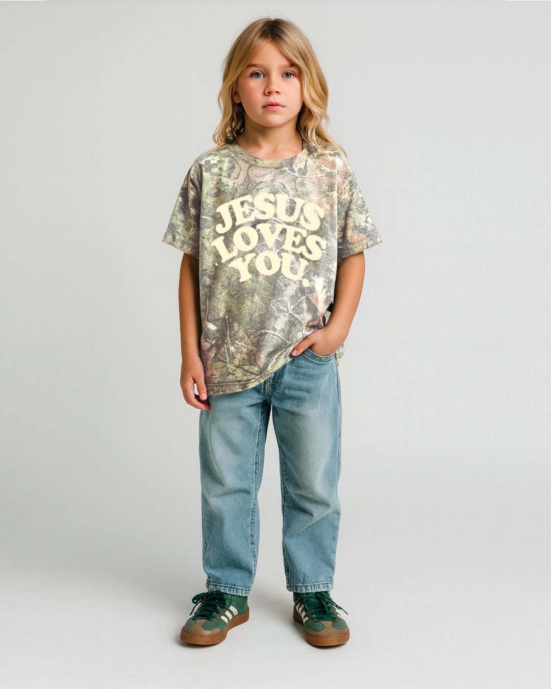 [Youth] || Heavyweight Camo Tee || Oversized