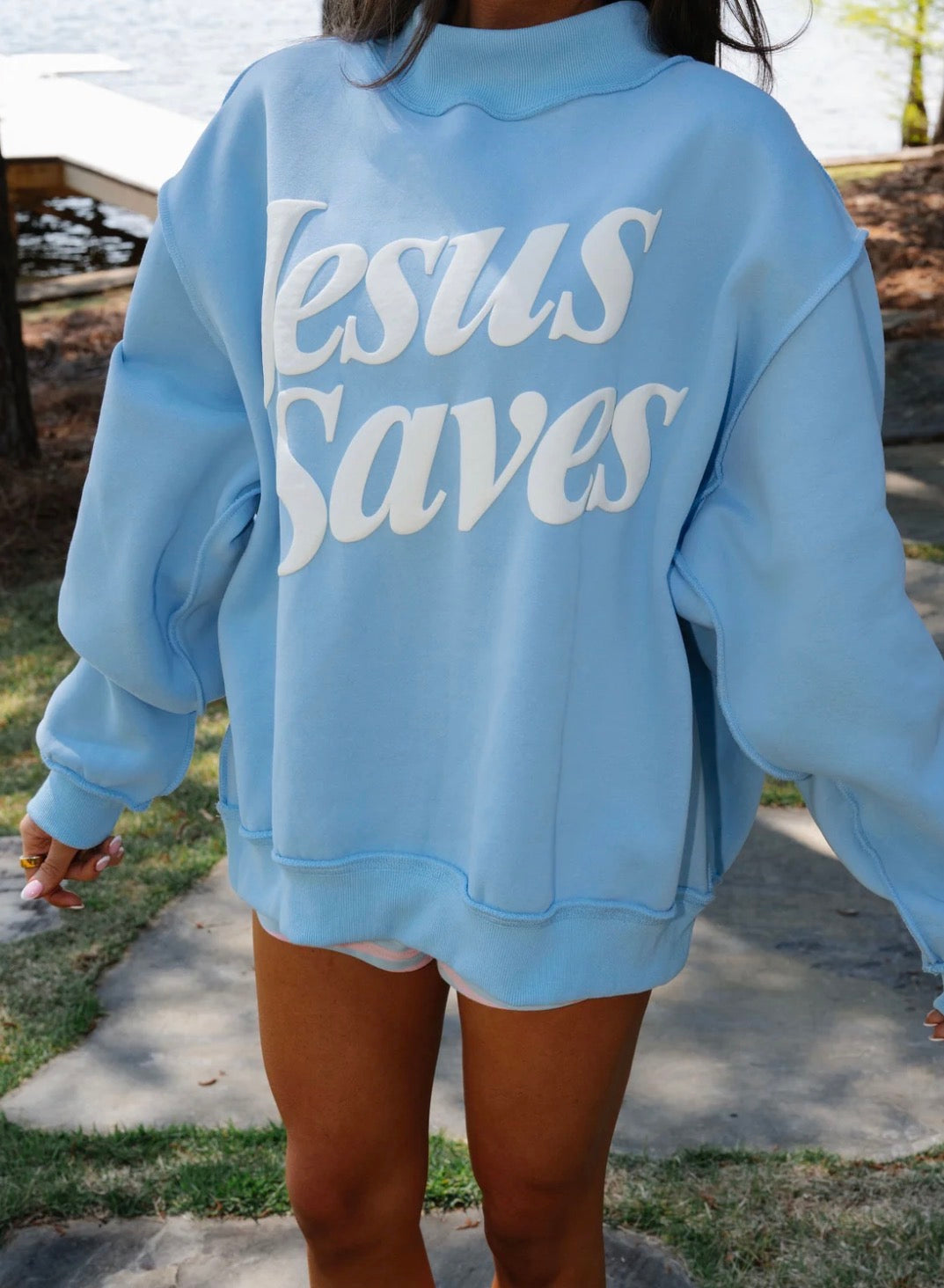 Jesus Saves Mockneck