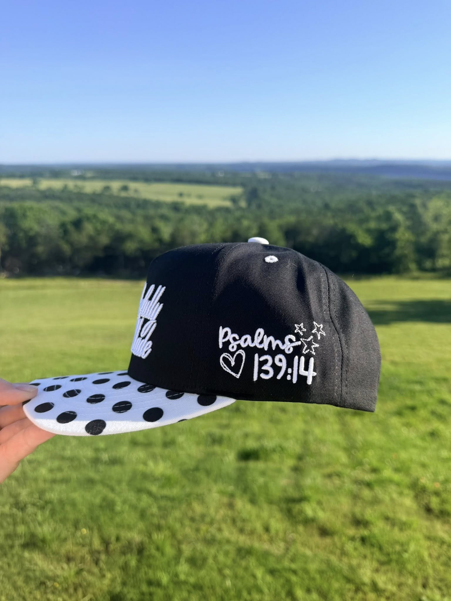 Wonderfully Made- BW Polka Dots