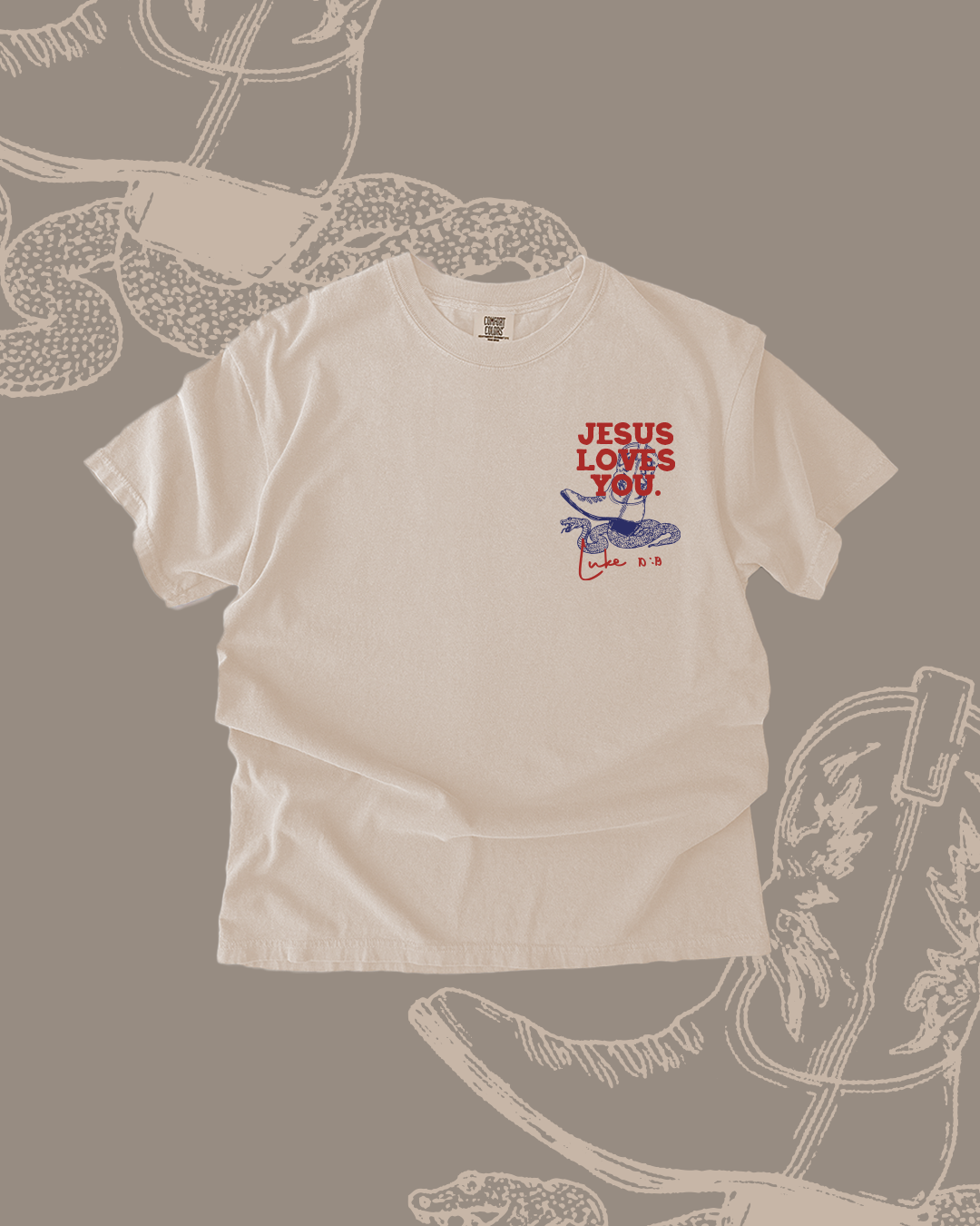 "Tread On Snakes" Comfort Colors Tee || Ivory