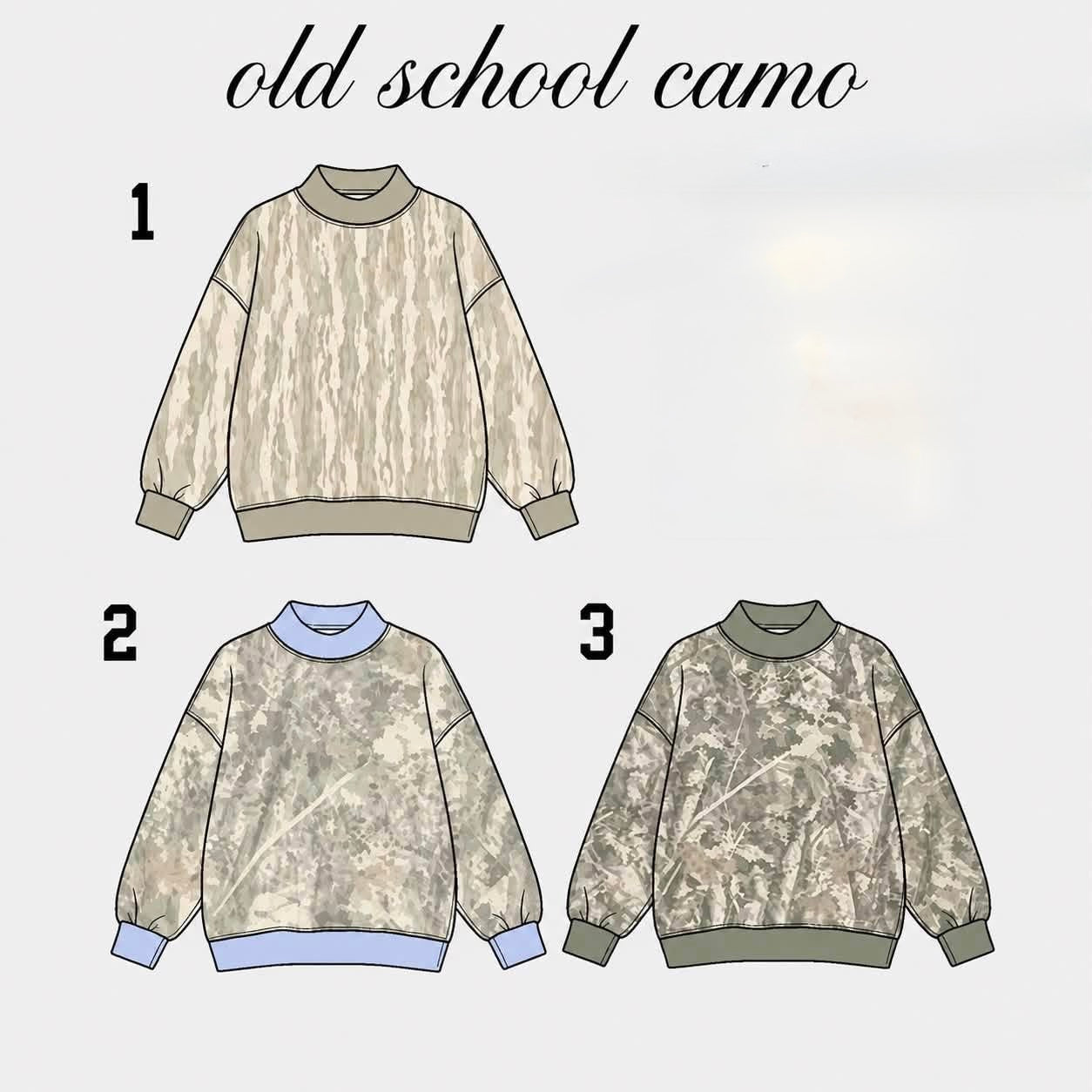 Old School Camo Mockneck