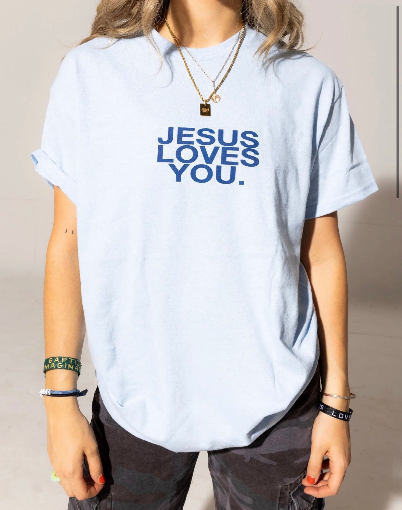 Jesus Loves You- Light Blue