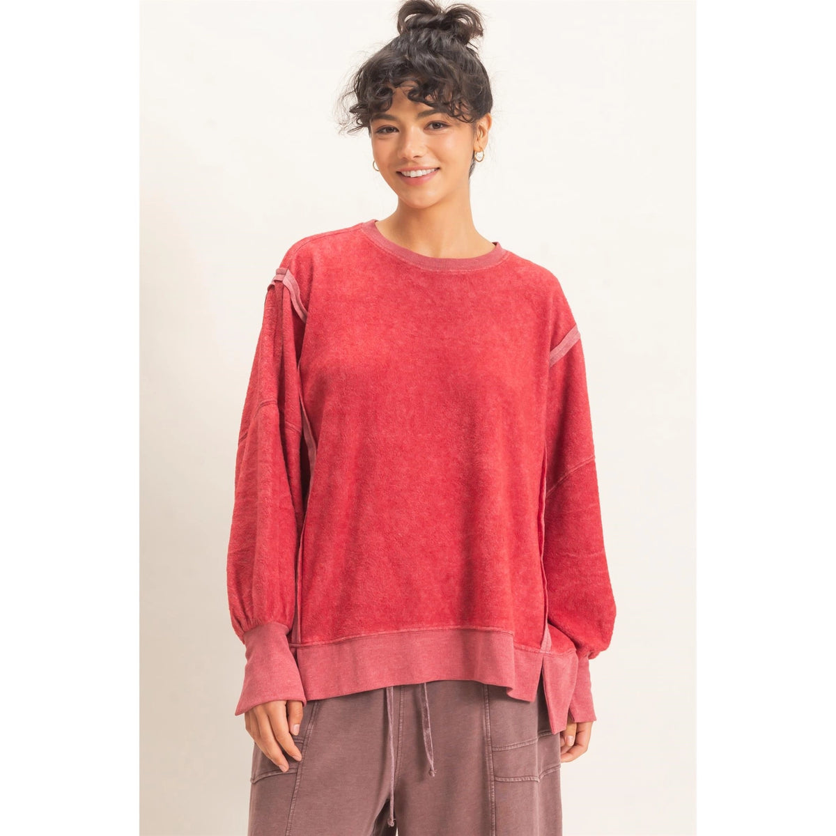 Crimson Cozy Pullover