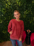 Crimson Cozy Pullover